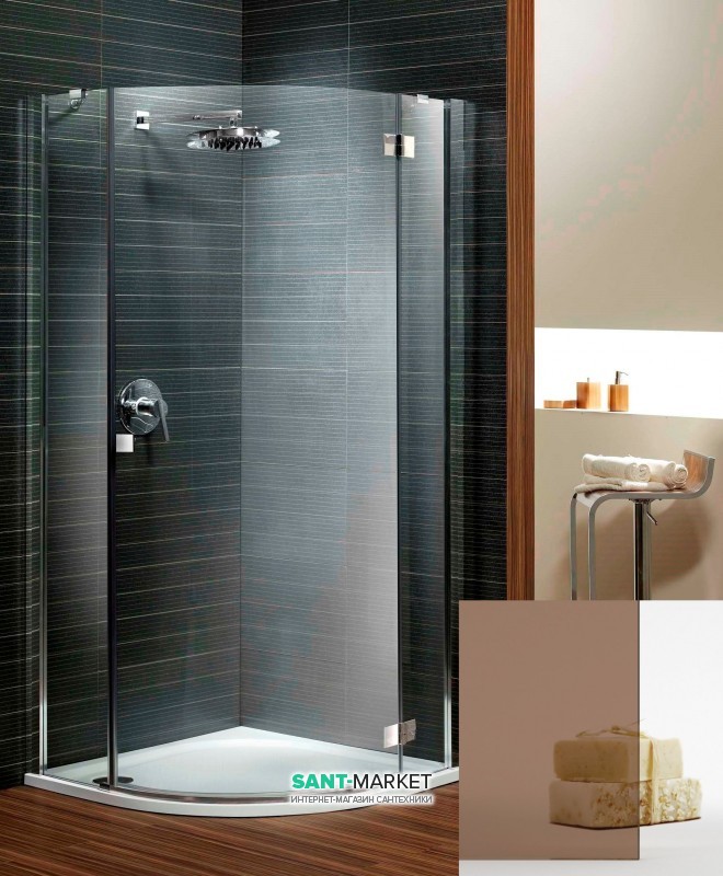 Душевая кабина Radaway Almatea PDJ 90х90 правая профиль хром/коричневое стекло 30702-01-08N
