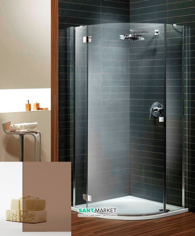 Душевая кабина Radaway Almatea PDJ 90х90 левая профиль хром/коричневое стекло 30602-01-08N