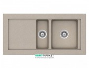 Мойка для кухни Teka Aura 60B врезная 2 чаши бежевый 40143065