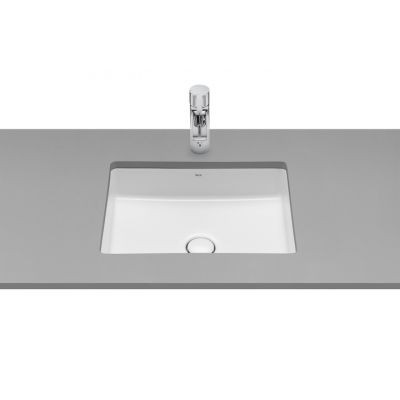 Раковина для ванної кімнати Roca Inspira Square 45.5х35 см монтаж під стільницю кераміка білий A327536000