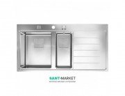 Мойка для кухни Teka Zenit R15 1 1/2B 1D RHD врезная 2 чаши нержавеющая сталь 13139007