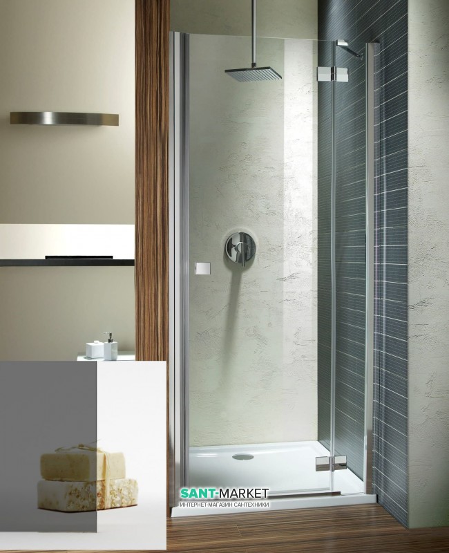 Душевая дверь Radaway Almatea DWJ 90 правая хром/стекло графит 31102-01-05N