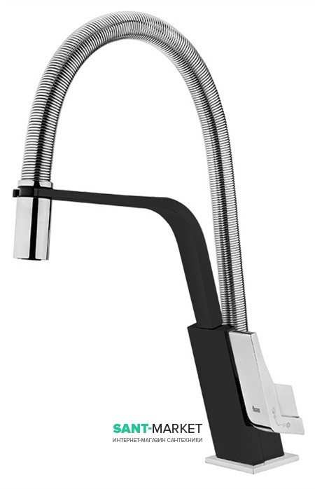 Змішувач для кухні Teka IC 939 Black виразний з висувною лійкою чорний / хром 33939020N