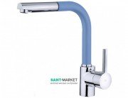 Смеситель для кухни Teka ARK 938 FB врезной с выдвижной лейкой синий/хром 23938120FB