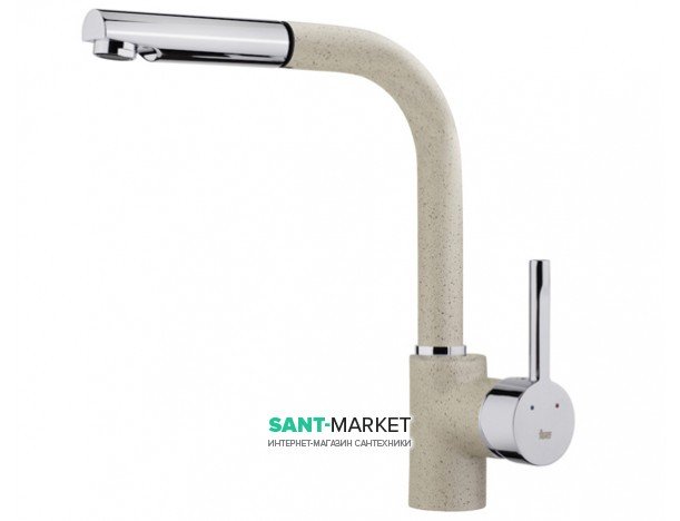 Смеситель для кухни Teka ARK 938 врезной с выдвижной лейкой песочный/хром 23938121S