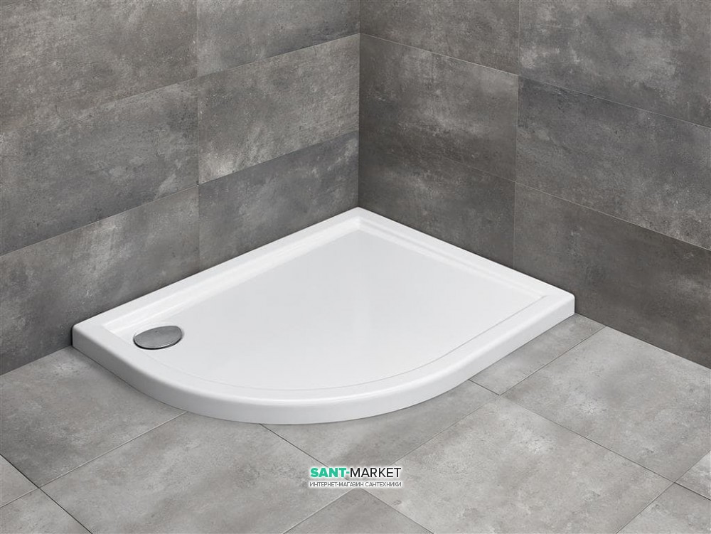 Душовий піддон Radaway Tasos Plus E 100x80 см правий акрил білий STE1086-30R