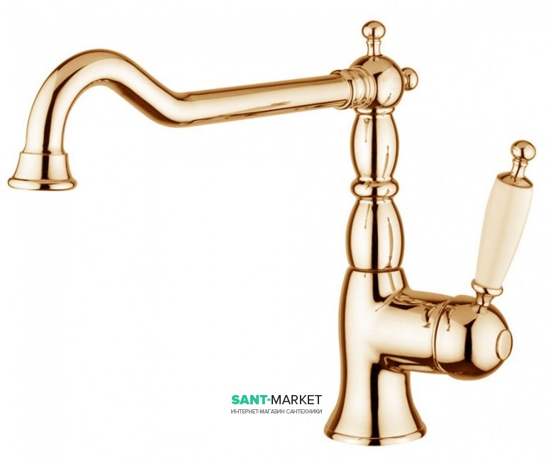 ЗМІШУВАЧ ДЛЯ КУХНІ BUGNATESE OXFORD Одноважільний ретростиль ЗОЛОТО OXDO6384