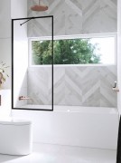 Шторка для ванной Radaway Modo New Black PNJ Frame 100 прозрачное стекло/чёрный 10006100-54-56