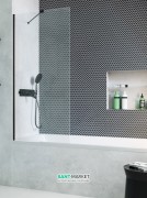Шторка для ванної Radaway Modo New Black PNJ 90 прозоре скло / чорний 10006090-54-01