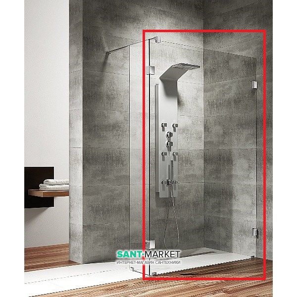 Стінка душова фронтальна Radaway Walk-in Modo SW 800 хром прозоре скло 360080-01-01N