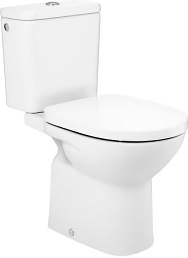 Унитаз напольный Roca Debba Rimless 35.5х65.5 см керамика белый c бачком и сиденьем Slim Soft Close A34D99P000