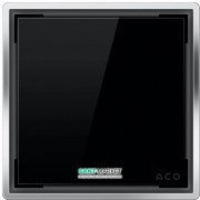 Решітка для зливного трапа ACO ShowerPoint квадратна чорне скло 5141.38.01