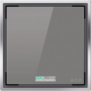 Решітка для зливного трапа ACO ShowerPoint квадратна сіре скло 5141.38.03