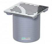 Сливной трап для душа ACO ShowerPoint верхняя часть 149х149 без фланца с решеткой из нержавеющей стали пластик 5141.22.00