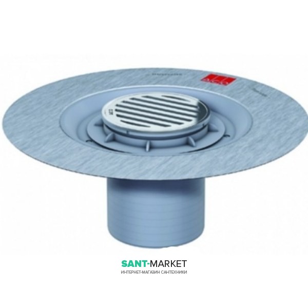 Сливной трап для душа ACO ShowerPoint верхняя часть d136 мм с фланцем с круглой решеткой пластик 5141.32.00