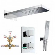 Душевая система скрытого монтажа Bossini M 91800 MANHATTAN SQUARO BLACK