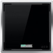 Решетка для сливного трапа ACO ShowerPoint квадратная черное стекло 5141.38.01