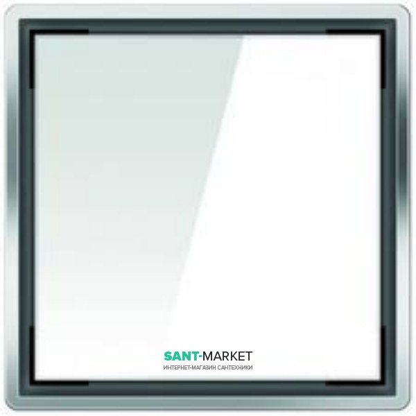 Решітка для зливного трапа ACO ShowerPoint квадратна біле скло 5141.38.02