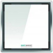 Решетка для сливного трапа ACO ShowerPoint квадратная белое  стекло 5141.38.02