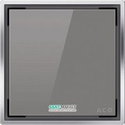 Решетка для сливного трапа ACO ShowerPoint квадратная серое стекло 5141.38.03