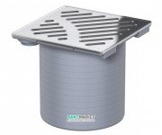 Сливной трап для душа ACO ShowerPoint верхняя часть 149х149 без фланца с решеткой из нержавеющей стали пластик 5141.22.00