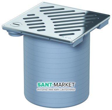 Сливной трап для душа ACO ShowerPoint верхняя часть 149х149 под ключ без фланца с решеткой из нержавеющей стали пластик 5141.23.00