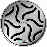 Решетка для сливного трапа ACO ShowerPoint Гаваи круглая нержавеющая сталь 5141.25.29