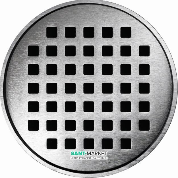 Решетка для сливного трапа ACO ShowerPoint Квадрат круглая нержавеющая сталь 5141.25.22