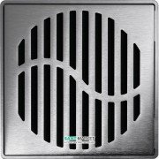 Решетка для сливного трапа ACO ShowerPoint Волна с замком квадратная нержавеющая сталь 5141.21.28