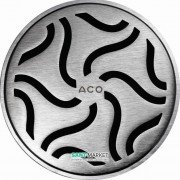 Решетка для сливного трапа ACO ShowerPoint Гаваи круглая нержавеющая сталь 5141.25.29