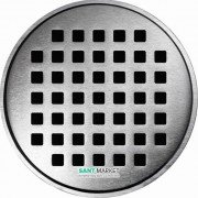 Решетка для сливного трапа ACO ShowerPoint Квадрат круглая нержавеющая сталь 5141.25.22