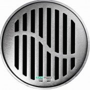 Решетка для сливного трапа ACO ShowerPoint Волна круглая нержавеющая сталь 5141.25.28