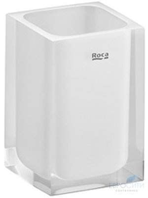 Cтакан для зубних щіток Roca Ice настільний скло білий A816860009