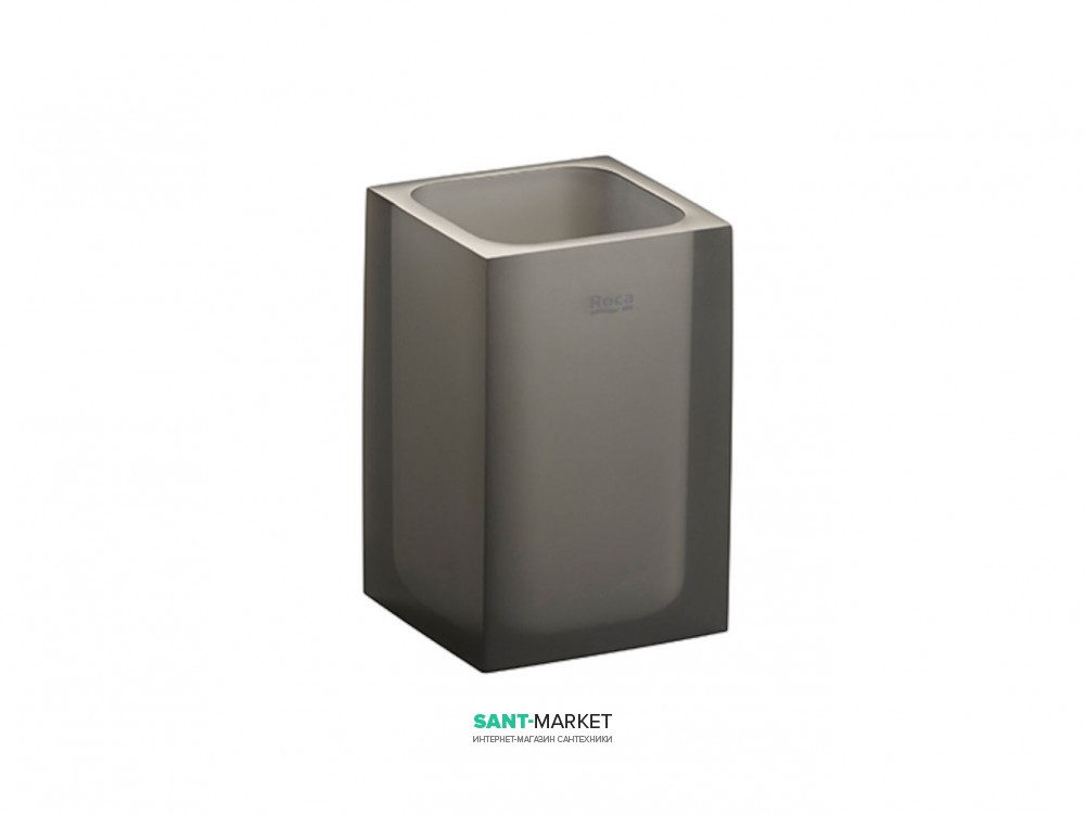 Cтакан для зубних щіток Roca Ice настільний скло чорний A816860012