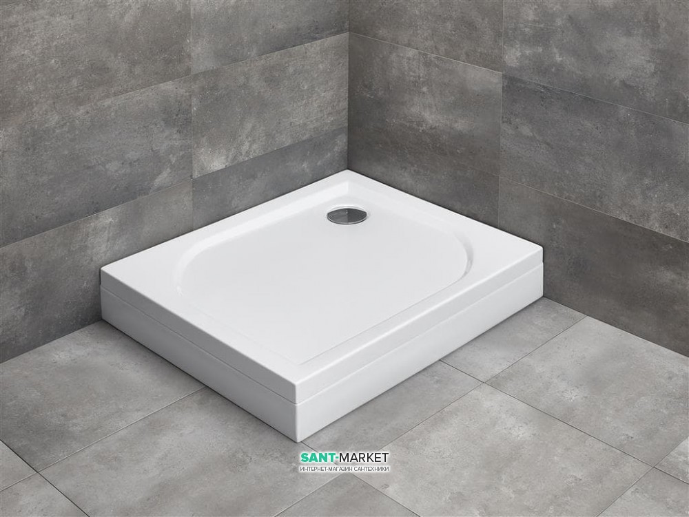 Душовий піддон Radaway Delos D 100x75 см правий зі знімною панеллю білий 4D17515-03R