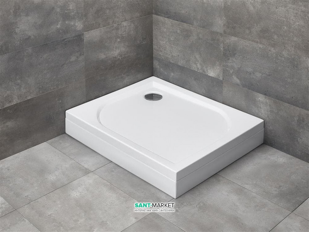 Душовий піддон Radaway Delos D 100x75 см лівий зі знімною панеллю білий 4D17515-03L