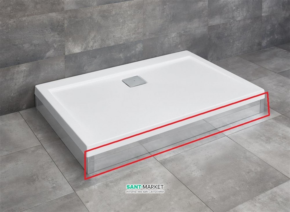 Панель для поддона Radaway Argos D 120 см алюминий хром 001-510114001