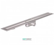 Душевой канал ACO ShowerDrain C 70х985 мм с фланцем сифон стандартный без решетки нержавеющая сталь 408718