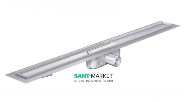 Душевой канал ACO ShowerDrain C 70х585 мм с фланцем низкий сифон без решетки нержавеющая сталь 408721
