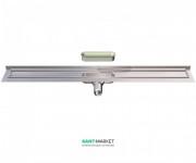 Душовою канал ACO ShowerDrain C 70х585 мм з вертикальним фланцем низький сифон без решітки нержавіюча сталь 408763