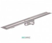 Душевой канал ACO ShowerDrain C 70х685 мм с фланцем сифон стандартный без решетки нержавеющая сталь 408715