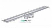 Душевой канал ACO ShowerDrain C 70х685 мм с фланцем низкий сифон без решетки нержавеющая сталь 408722