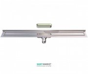 Душевой канал ACO ShowerDrain C 70х685 мм с вертикальным фланцем низкий сифон без решетки нержавеющая сталь 408764