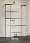 Стенка душевая фронтальная Radaway Modo New Black I Factory 120 чёрный/прозрачное стекло 388124-54-57