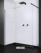 Стенка душевая Radaway Modo New Black II 95 чёрный/прозрачное стекло 389095-54-01