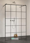 Стенка душевая фронтальная Radaway Modo New Black I Factory 120 чёрный/прозрачное стекло 388124-54-57