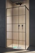 Стенка душевая Radaway Modo New Black II Factory 80 чёрный/прозрачное стекло 389084-54-55