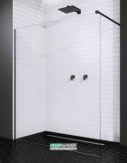 Стінка душова Radaway Modo New Black II 75 чорний / прозоре скло 389075-54-01