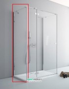Стінка душова бічна Radaway Fuenta New / Essenza New S1 100 хром / прозоре скло 384052-01-01