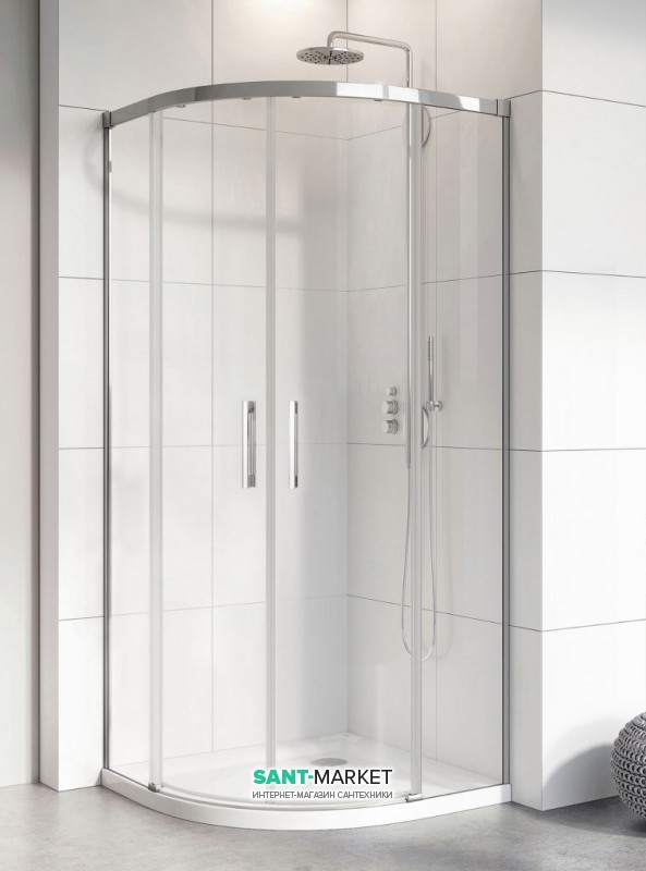 Душевая кабина Radaway Idea PDD 80Lx90R профиль хром прозрачное стекло 387139-01-01+387150-01-01